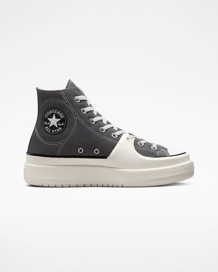 Tenisi Inalti Barbati Converse Chuck Taylor All Star Construct Gri Albi | RO HLXEK368